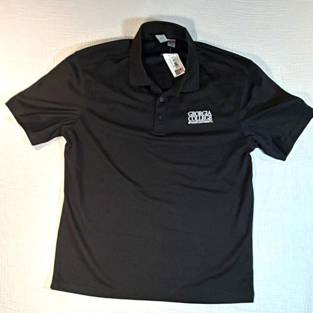Clique Georgia College & State University Black Polo Shirt Men’s M Logo